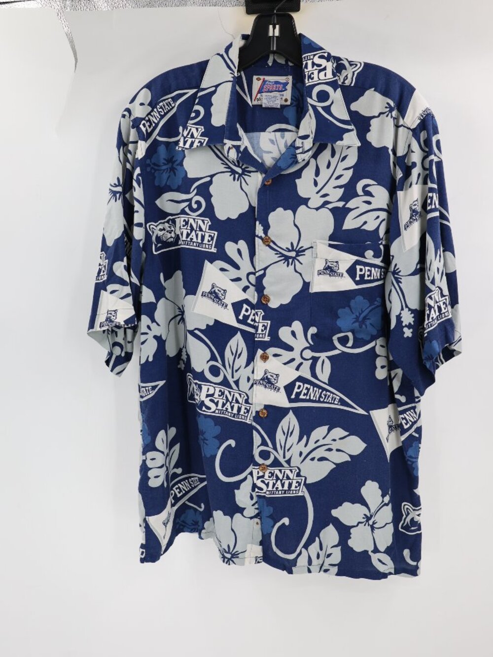 Vintage Reyn Spooner Hawaiian Shirt Men's Medium Penn State Nittany Lions Floral
